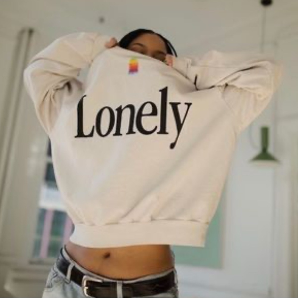 Lonely Ghost Apple Computer Crewneck Size Large